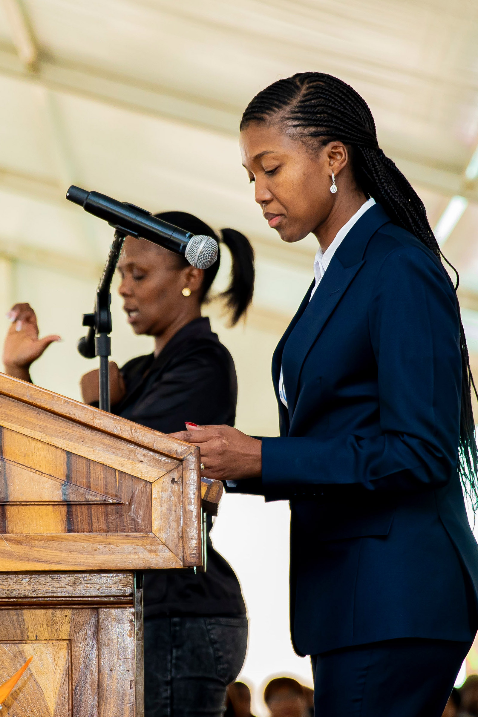 Sasol Executive Vice President speaking at the launch of the 4IR Laboratory at Gert Sibande TVET College.