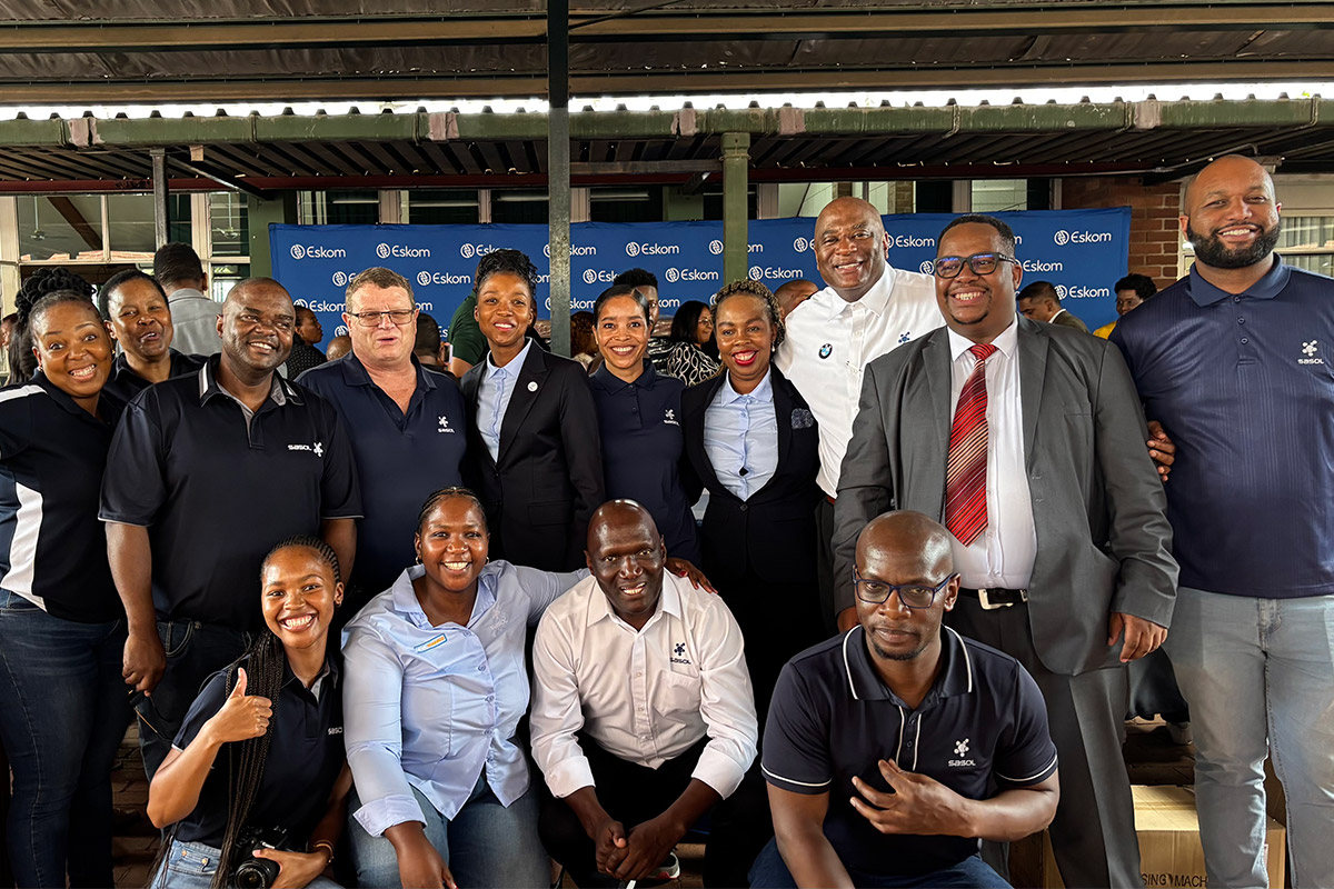 Group of Sasol representatives at the school event