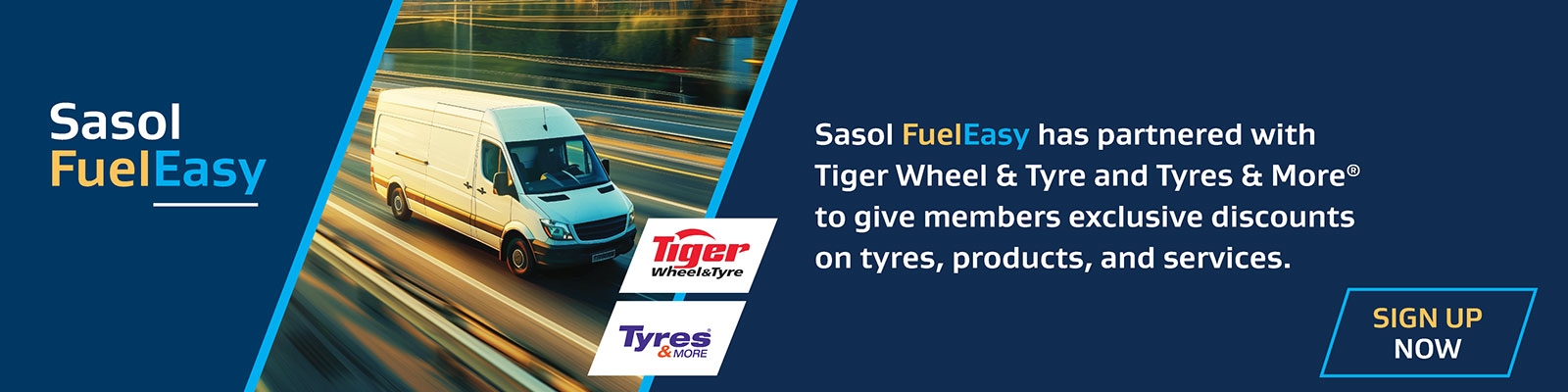 Sasol FuelEasy tyres banner